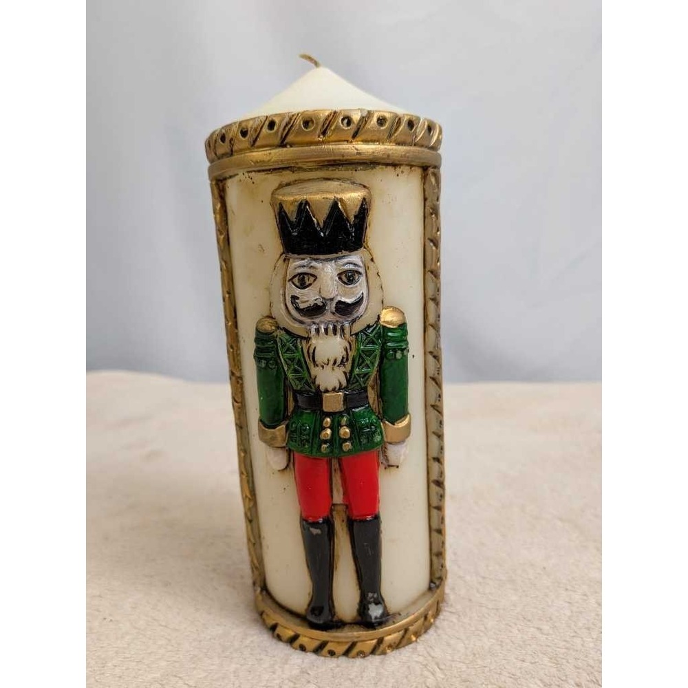 Vintage Nutcracker Candle Decorative Holiday Decor‎ Festive Christmas Gift